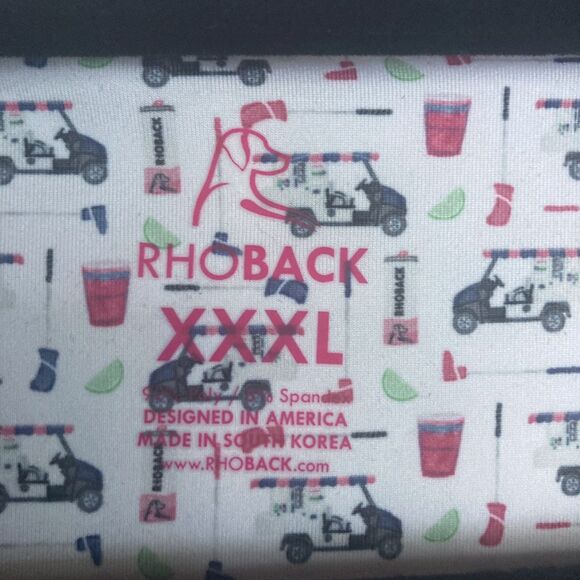 Rhoback Polo Golf Bev Cart Shirt Men’s Size XXXL 3XL AOP Performance - Picture 4 of 7